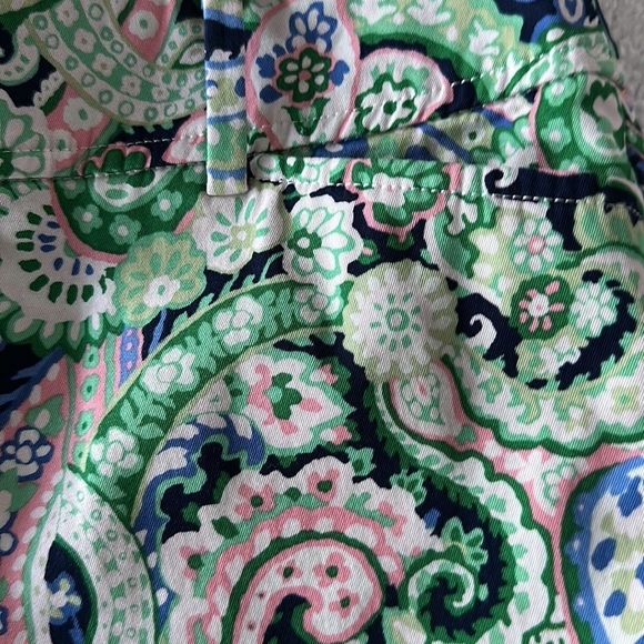 Talbots Perfect Short Size 4 paisley pink, green, blue, white print. - Picture 7 of 7
